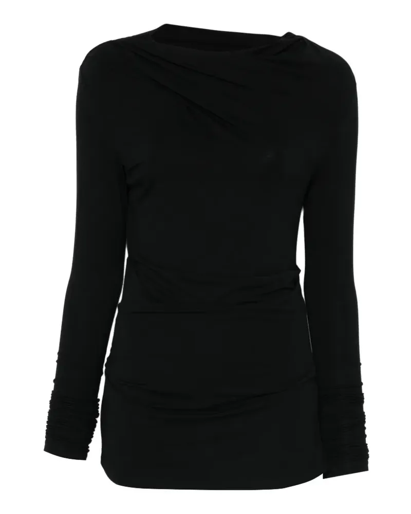 Entire Studios Drapiertes Top - Schwarz Schwarz