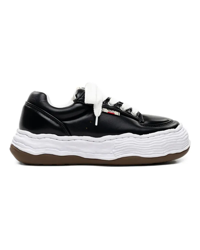MIHARAYASUHIRO Oliver og sole padded pu low-top sneakers - Schwarz Schwarz