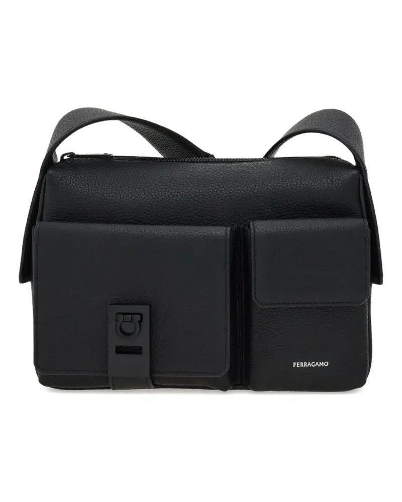 Ferragamo Schultertasche aus Leder - Schwarz Schwarz