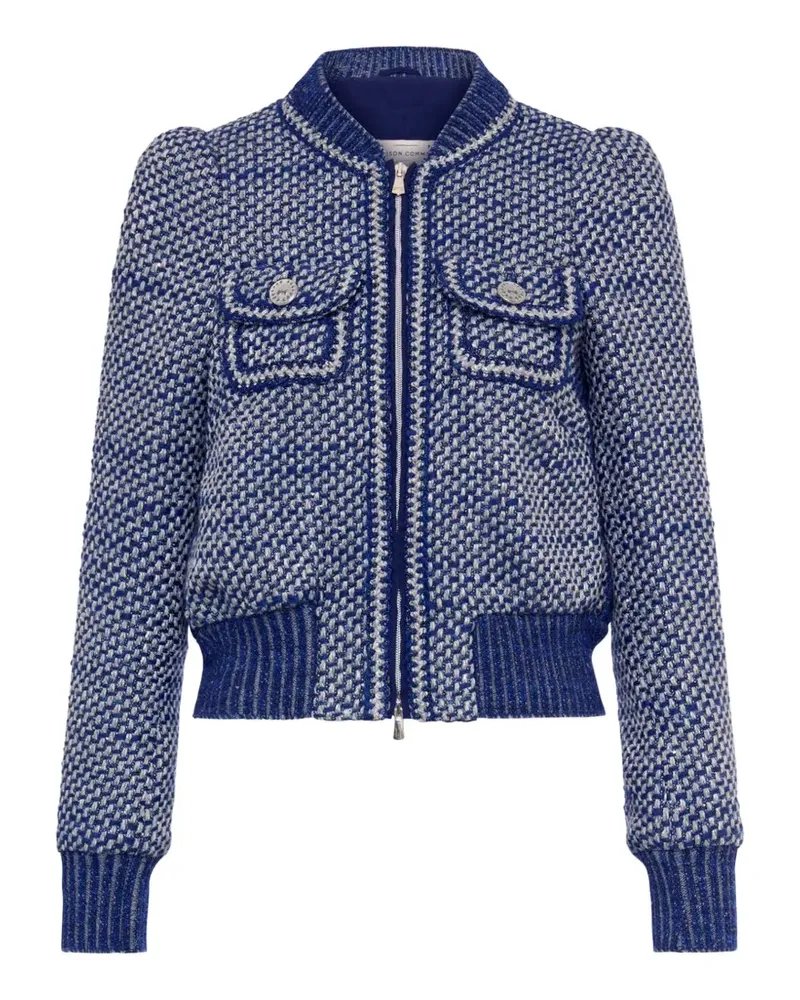 Maison Common tweed bomber jacket - Blau Blau