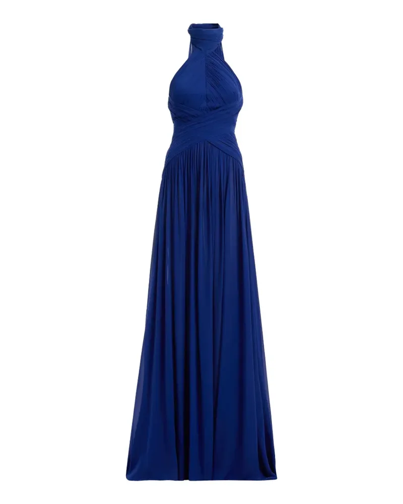 Elie Saab Maxikleid mit Neckholder - Blau Blau