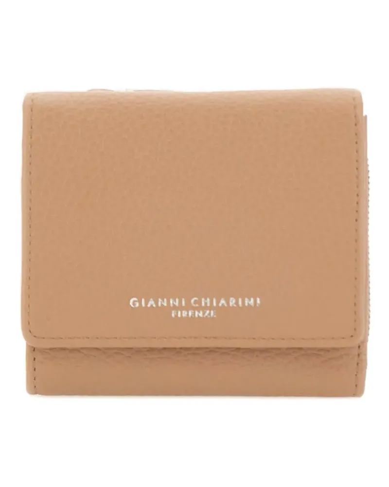 Gianni Chiarini pebbled-leather zip wallet - Nude Nude