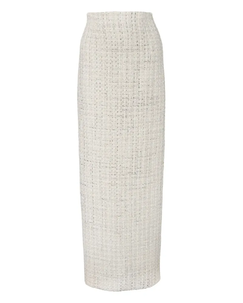 Carolina Herrera New York Verzierter Tweed-Rock - Nude Nude
