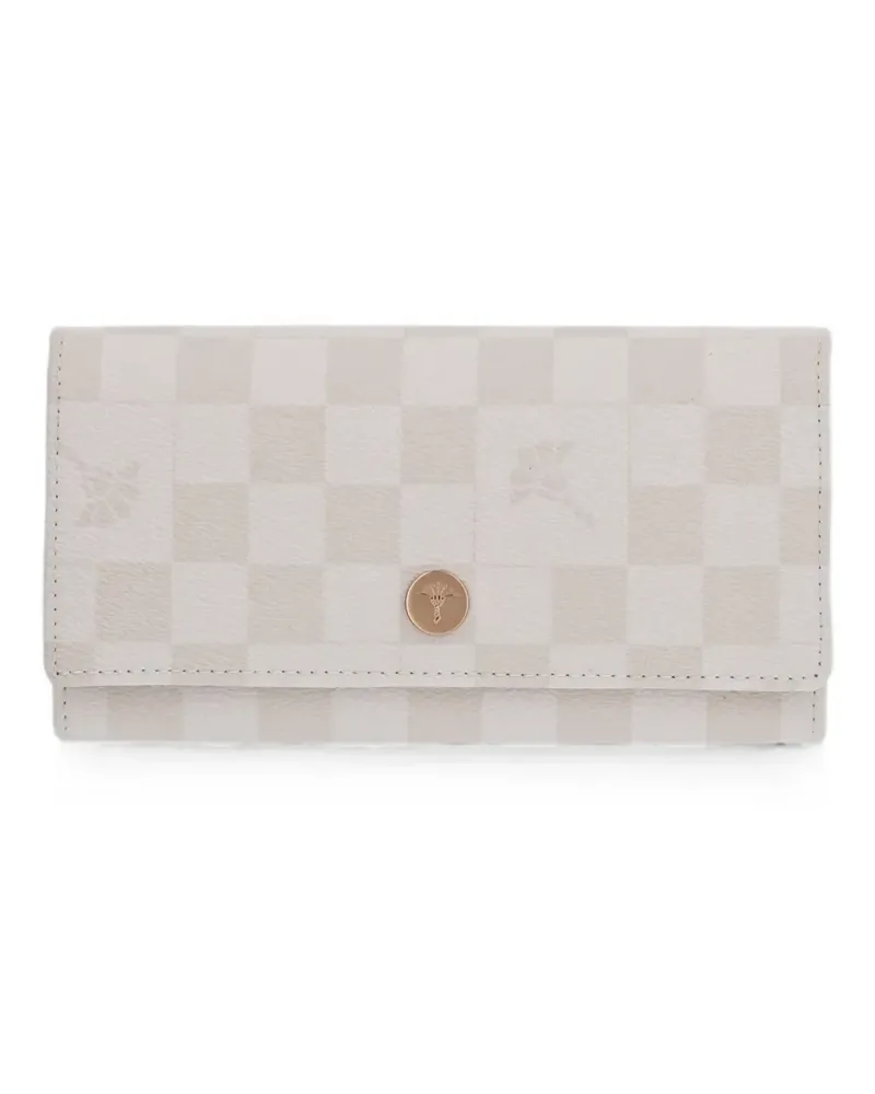 JOOP! check-pattern logo-plaque wallet - Nude Nude
