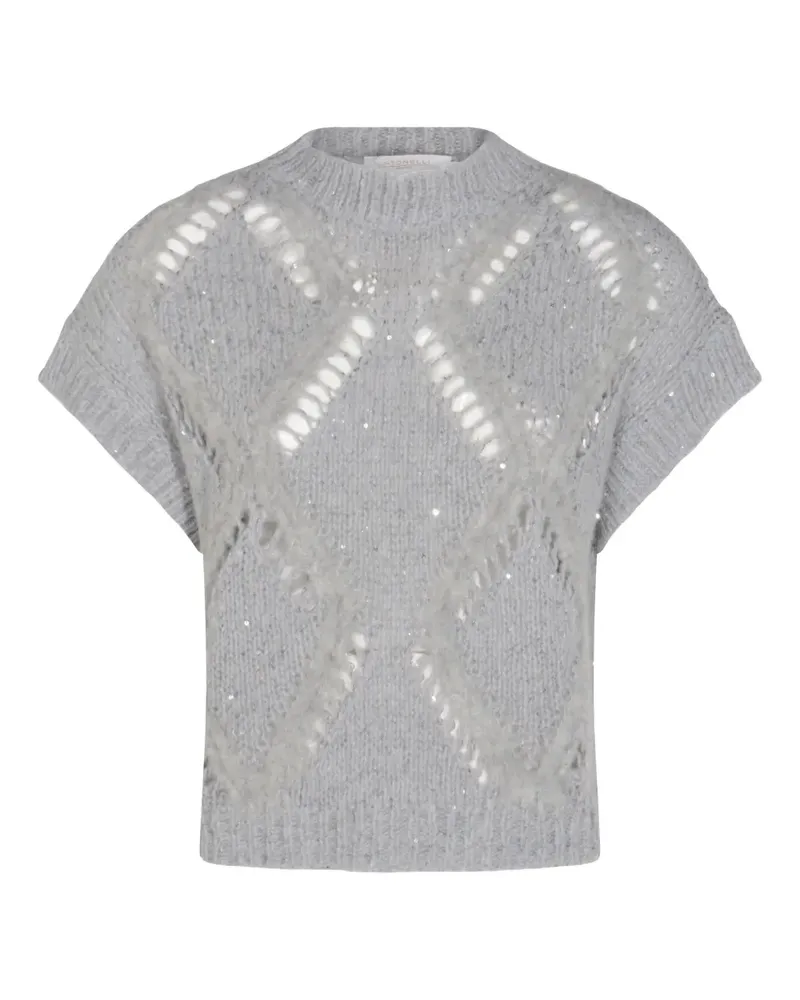 Antonelli Firenze sequin T-shirt - Grau Grau