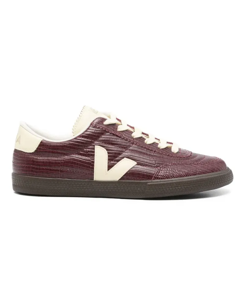 VEJA lizard-effect lace-up sneakers - Rot Rot