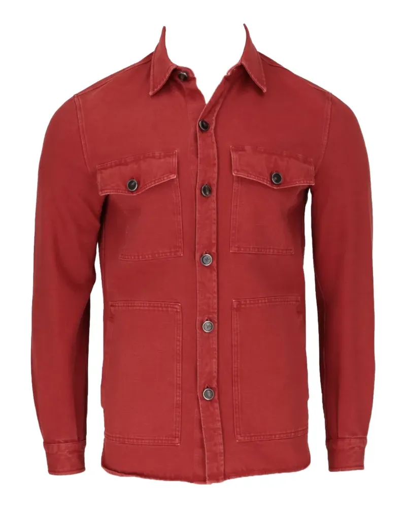 Isaia Hemdjacke mit Klappentasche - Rot Rot