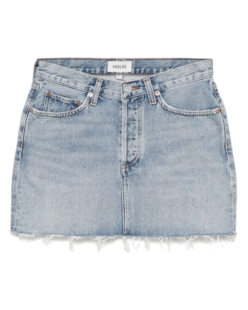 AGOLDE Minirock mit V-Bund - Blau Blau