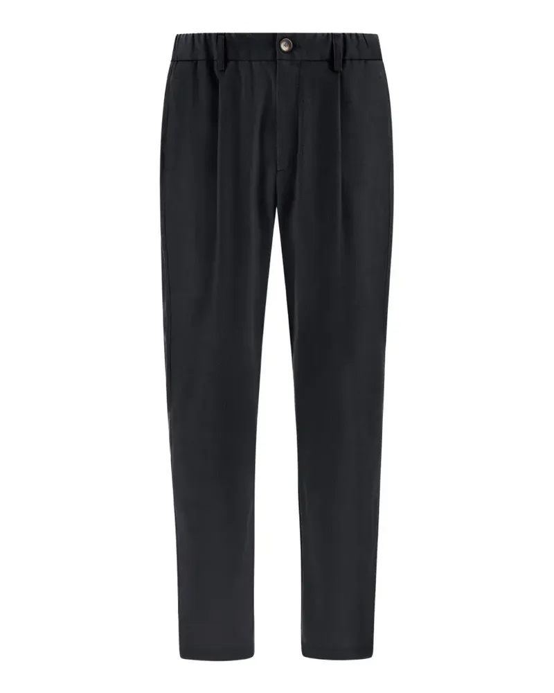 Herno Hose mit Bundfalten - Blau Blau