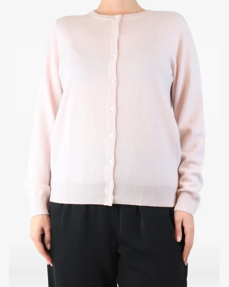 N.Peal ribbed-hem cardigan - Rosa Rosa