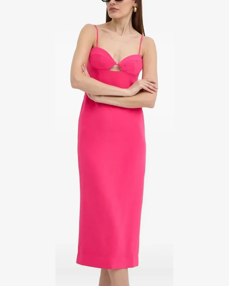Bardot Midikleid mit Cut-Outs - Rosa Rosa