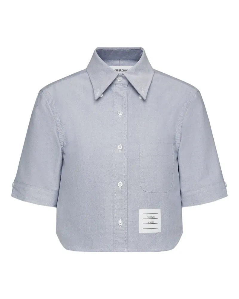 Thom Browne Kurzärmeliges Oxford-Hemd - Blau Blau