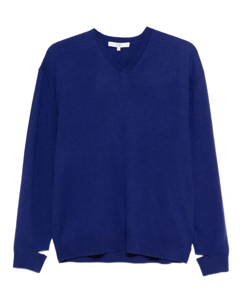tibi Pullover mit geschlitzten Bündchen - Blau Blau