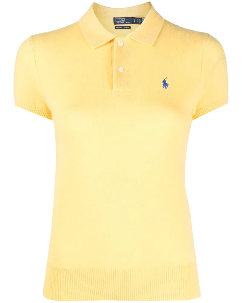 Ralph Lauren Poloshirt aus Kaschmir Gelb