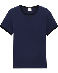 Courrèges T-Shirt mit Kontrastdetails Blau