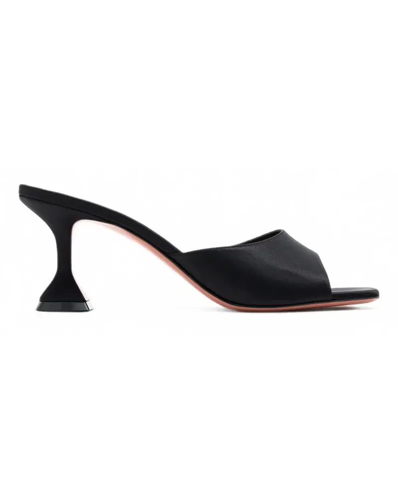 Amina Muaddi Lupita satin mules - Schwarz Schwarz