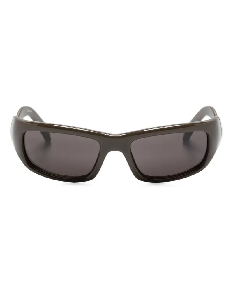 Balenciaga Hamptons Sonnenbrille mit eckigem Gestell - Braun Braun