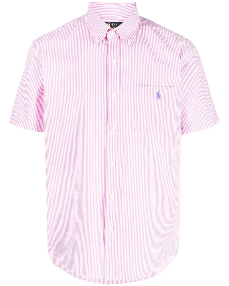 Ralph Lauren Gestreiftes Hemd mit Logo-Stickerei - Rosa Rosa