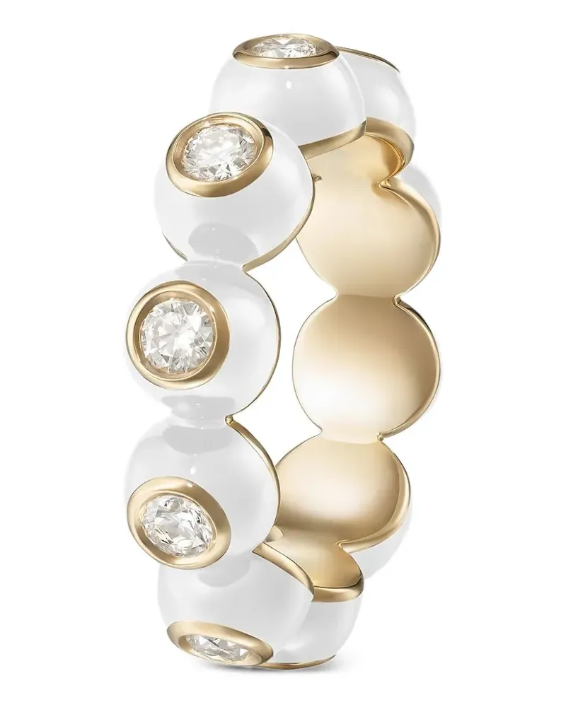 Melissa Kaye 18kt Audrey Gelbgoldring mit Diamanten - Weiß Weiß