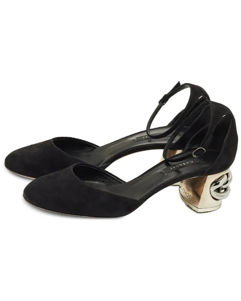 Casadei chain-embellishment pumps - Schwarz Schwarz