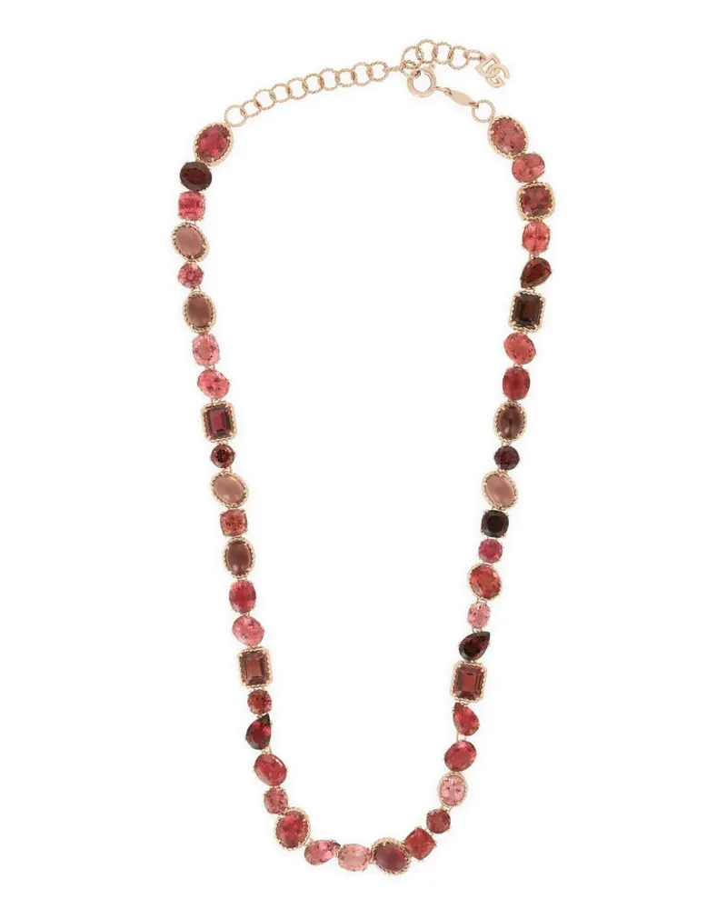 Dolce & Gabbana 18kt Rainbow Rotgoldhalskette mit Turmalin Gold