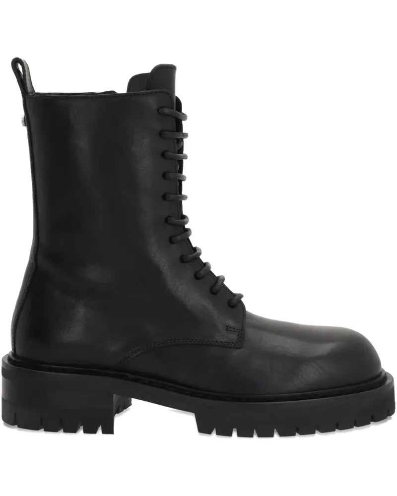 Ann Demeulemeester Skagi Bikerstiefel mit Schnürung - Schwarz Schwarz