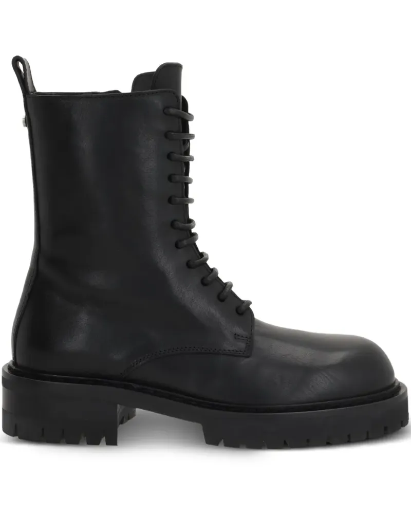 Ann Demeulemeester Skagi Bikerstiefel mit Schnürung - Schwarz Schwarz
