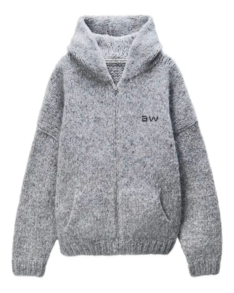 Alexander Wang Gestrickte Kapuzenjacke - Grau Grau