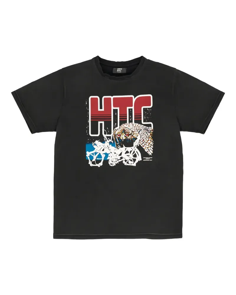HTC Hollywood Trading Company T-Shirt mit Logo-Print - Schwarz Schwarz