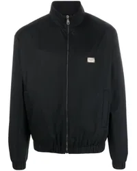 Dolce & Gabbana Leichte Jacke mit Logo-Schild Schwarz