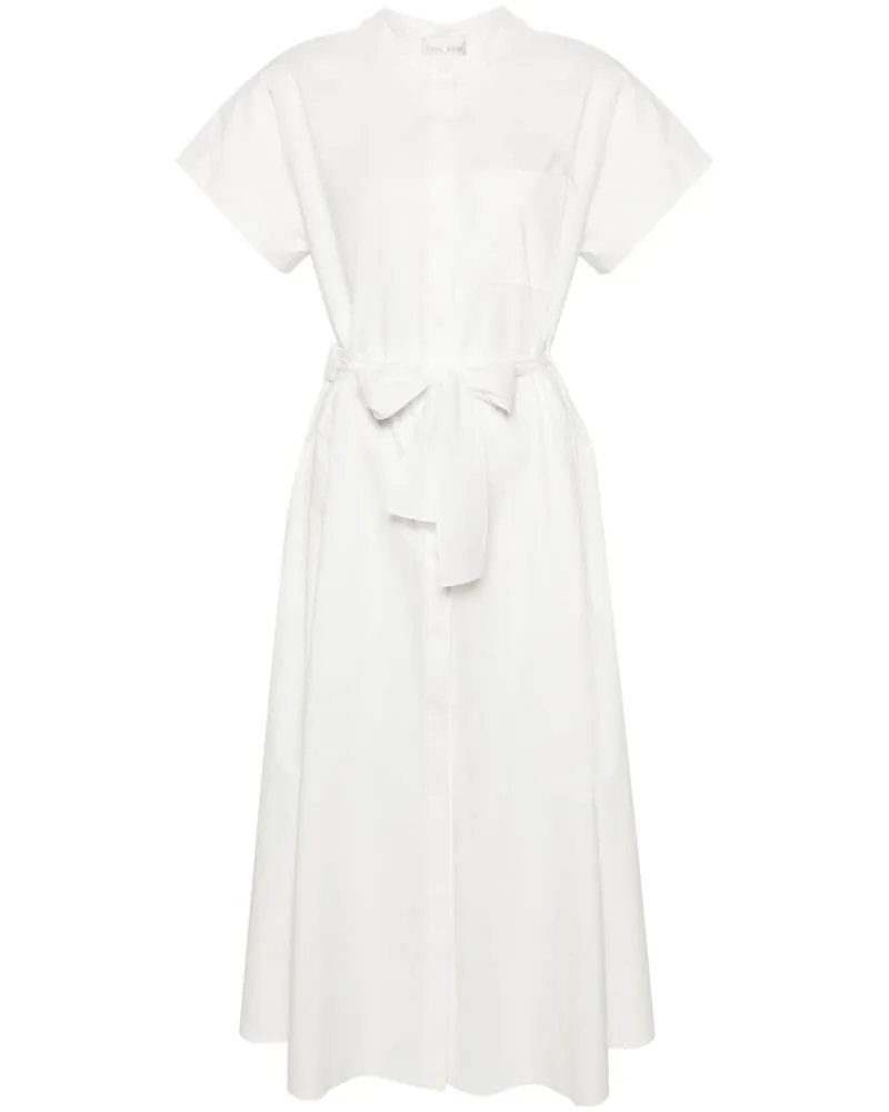 forte_forte Hemdkleid mit Stehkragen - Weiß Weiß