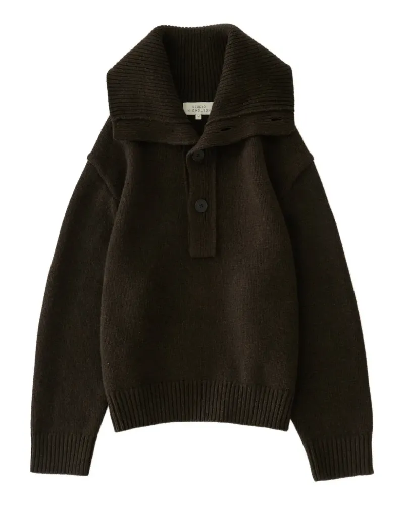 Studio Nicholson Orena Pullover mit Knöpfen - Braun Braun