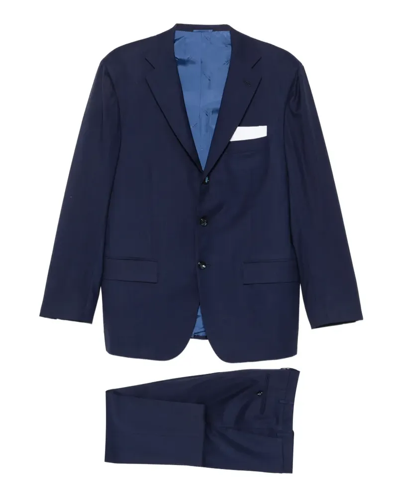 Kiton chest-pocket suit - Blau Blau