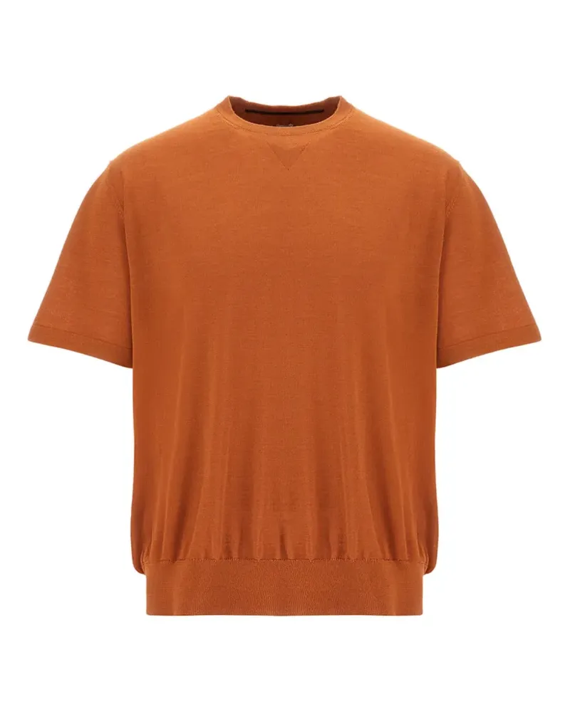 Herno T-Shirt mit Strumpfnaht - Orange Orange