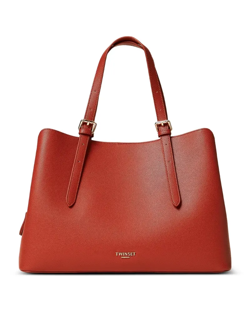 Twin-Set Tote Bag mit Schnallenriemen - Rot Rot