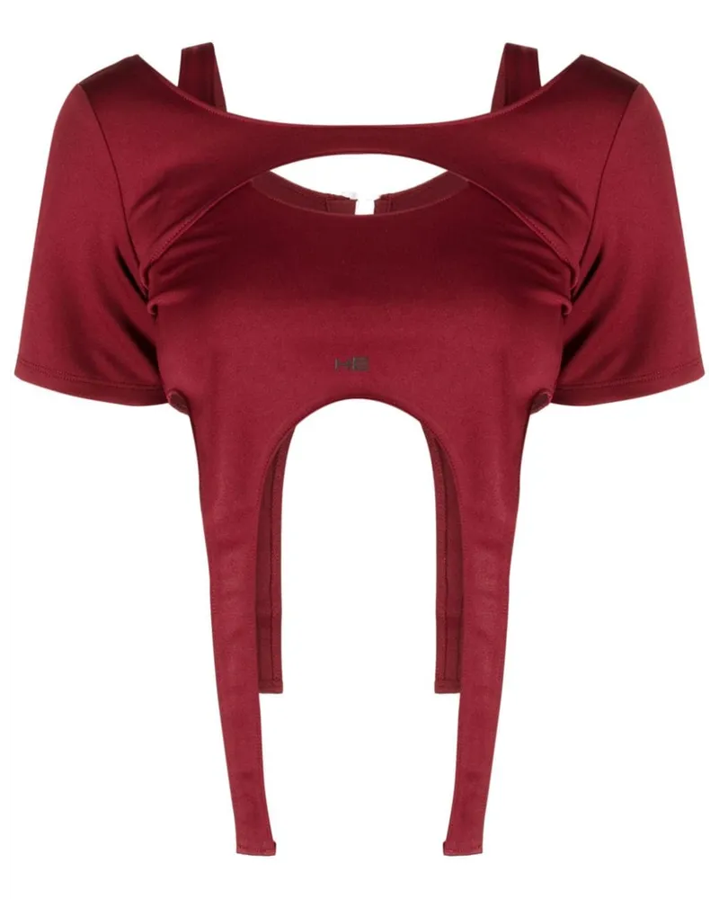 Heliot Emil Asymmetrisches Cropped-T-Shirt Rot