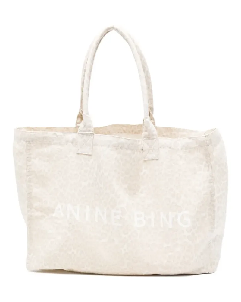 Anine Bing leopard-print tote bag - Nude Nude