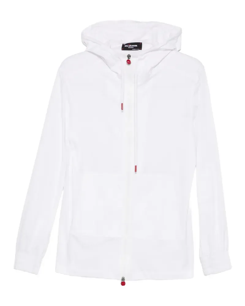 Kiton zip hoodie - Weiß Weiß
