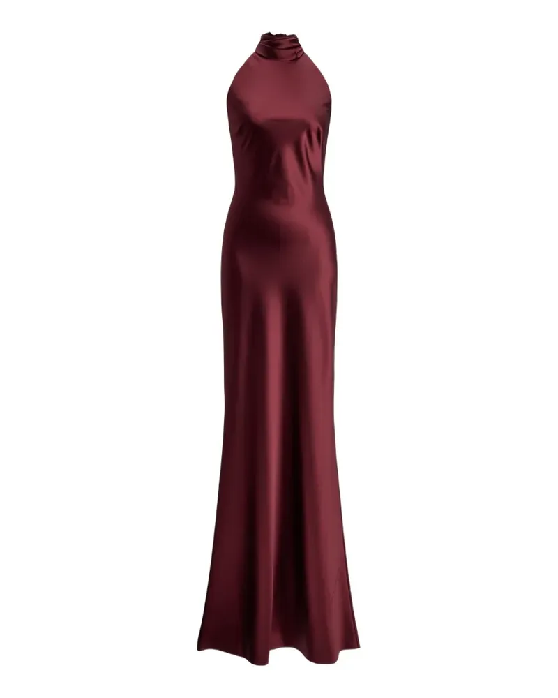 Ralph Lauren Neckholder-Kleid mit Schleife - Rot Rot