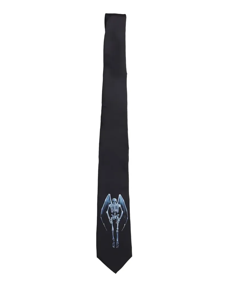 Our Legacy Fallen Angel Seidenkrawatte mit Print - Schwarz Schwarz