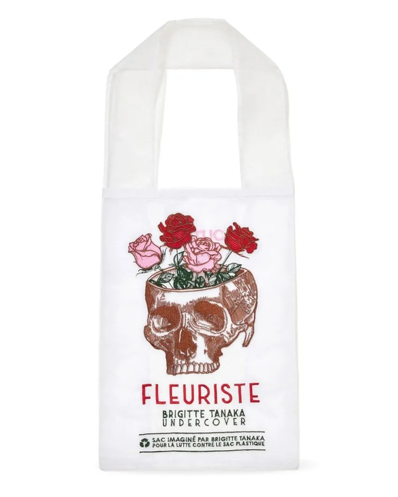 Undercover Bestickte Tote Bag - Weiß Weiß