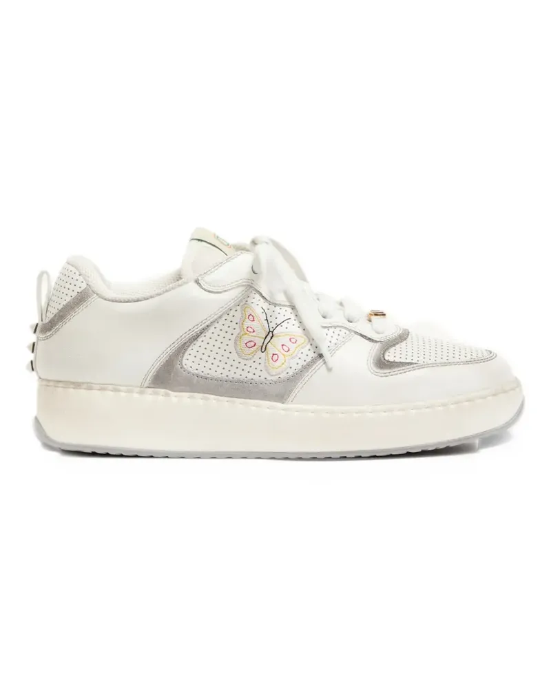 Valentino Garavani Riseone Sneakers mit Schmetterlingsstickerei - Weiß Weiß