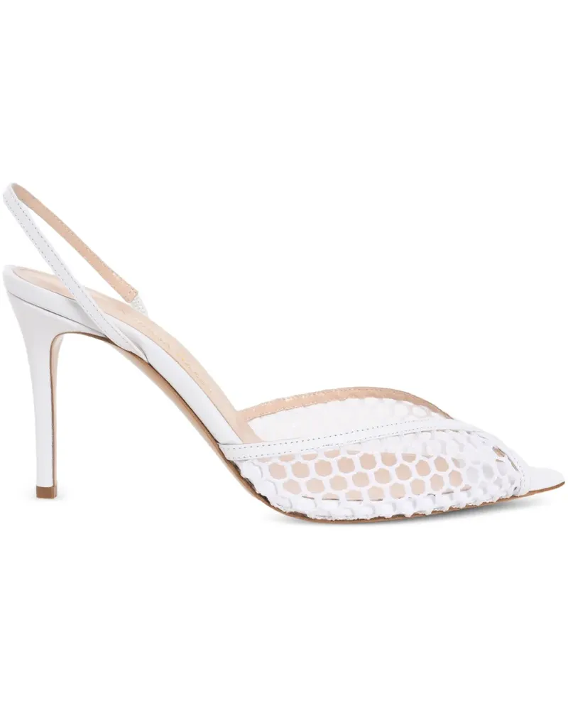 Andrea Wazen Katy Net Sling-Pumps 85mm - Weiß Weiß