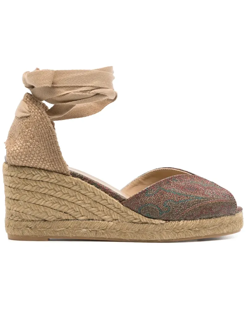 Castañer x ETRO Bilina Espadrilles 70mm - Braun Braun