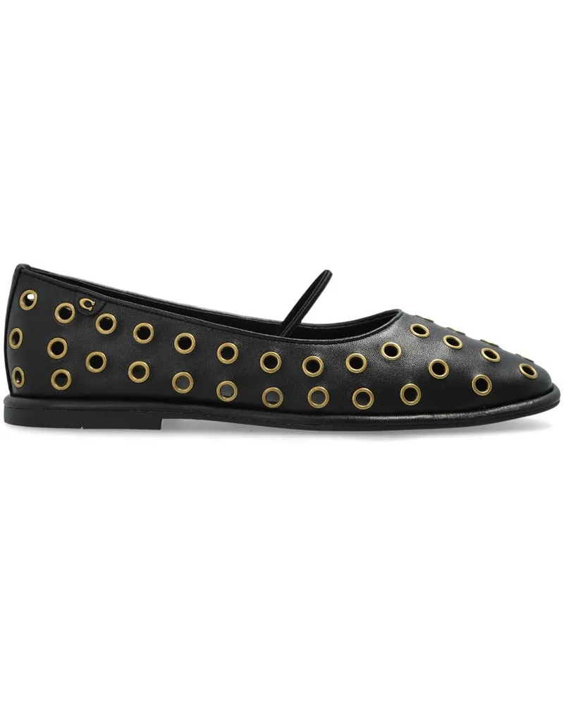 Coach Ballerinas mit Ösen - Schwarz Schwarz