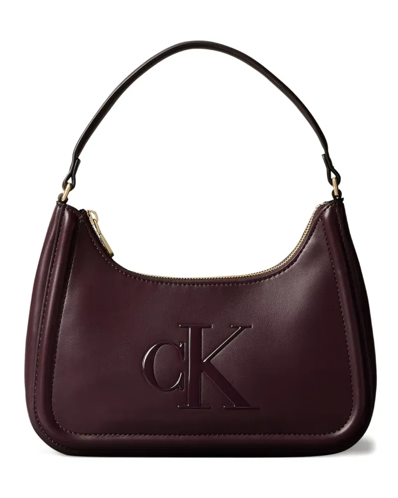 Calvin Klein logo-embossed satchel bag - Violett Violett