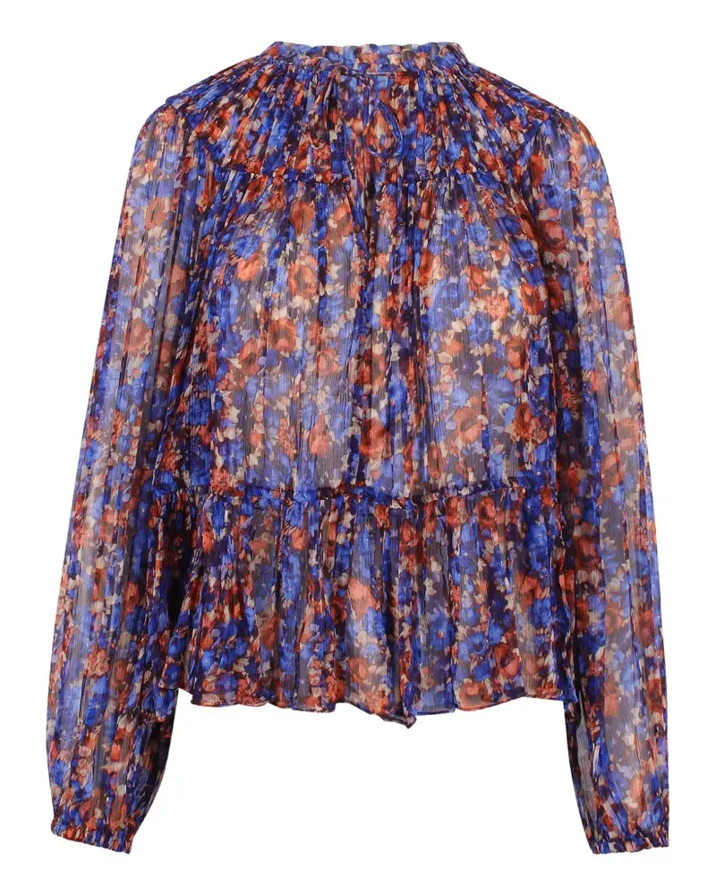 Ulla Johnson floral ruffled top - Blau Blau