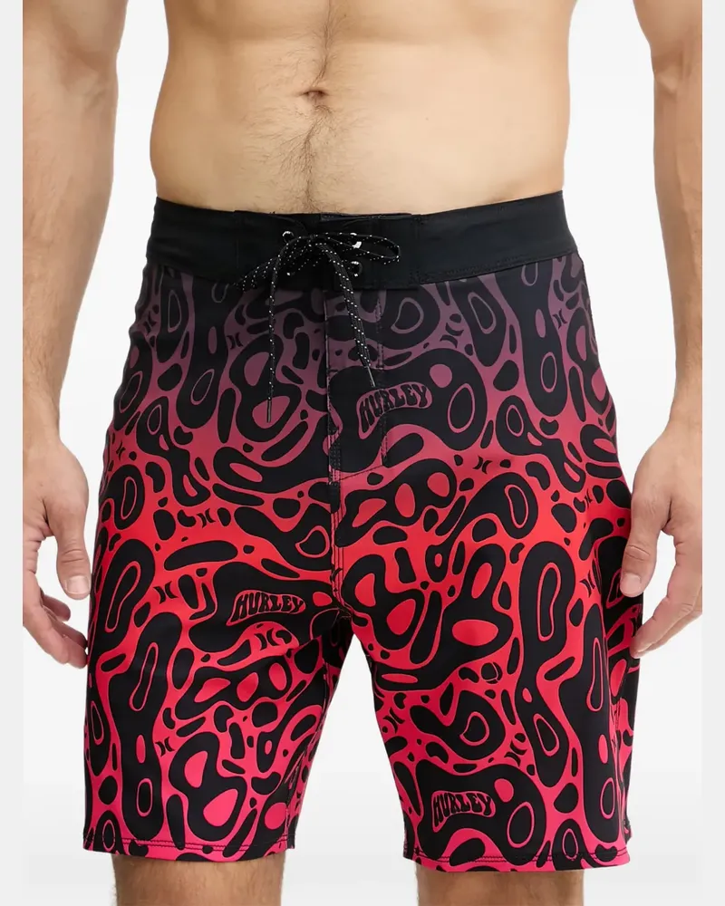 Hurley Badeshorts mit grafischem Print - Schwarz Schwarz