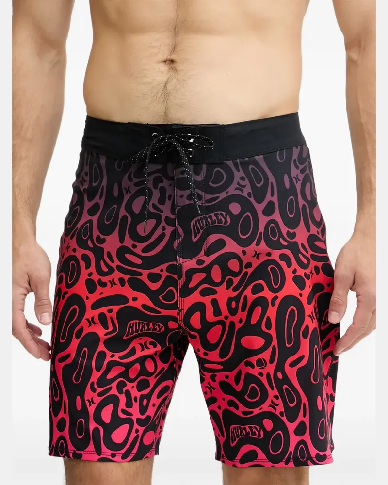 Hurley Badeshorts mit grafischem Print - Schwarz Schwarz