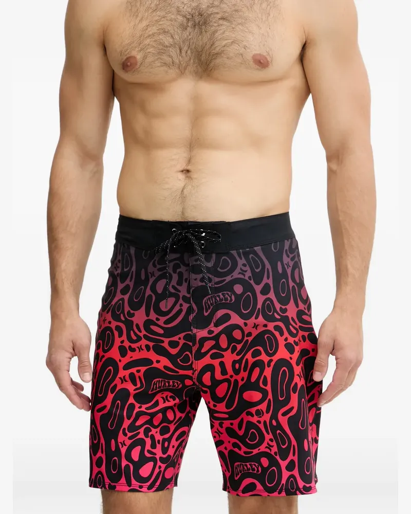 Hurley graphic-print swim shorts - Schwarz Schwarz
